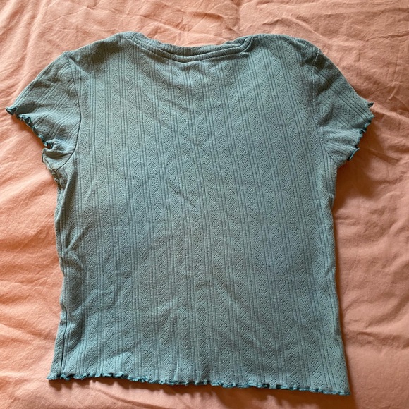 UO The Pointelle Lettuce Edge Baby Tee - Picture 6 of 6